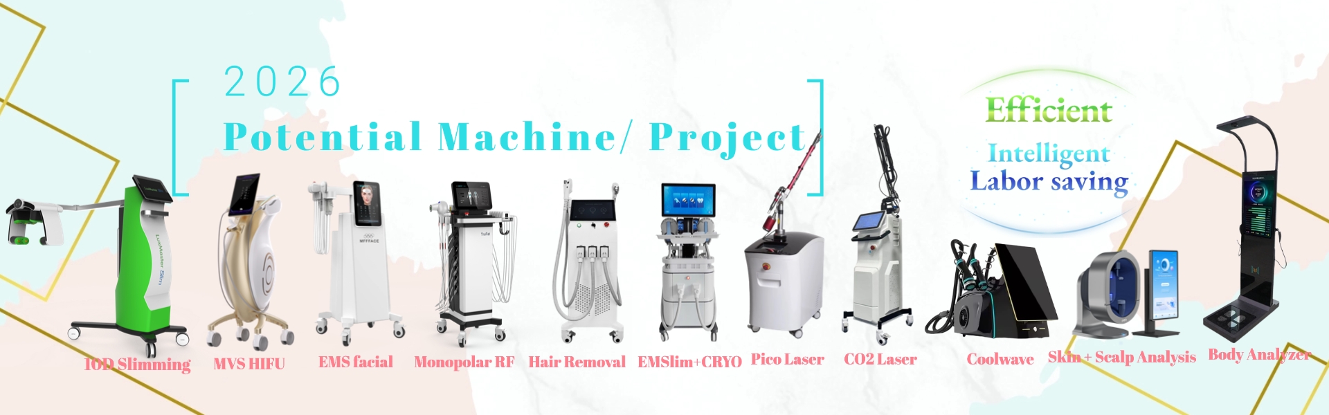 Tahun baru 2026 mesin penghilang rambut pengangkat wajah penurun berat badan perusahaan leongbeauty